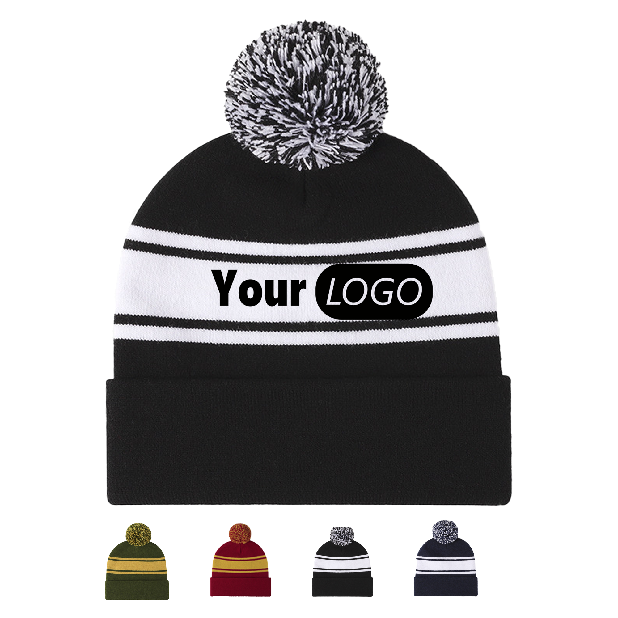Casual Striped Winter Headwear 1