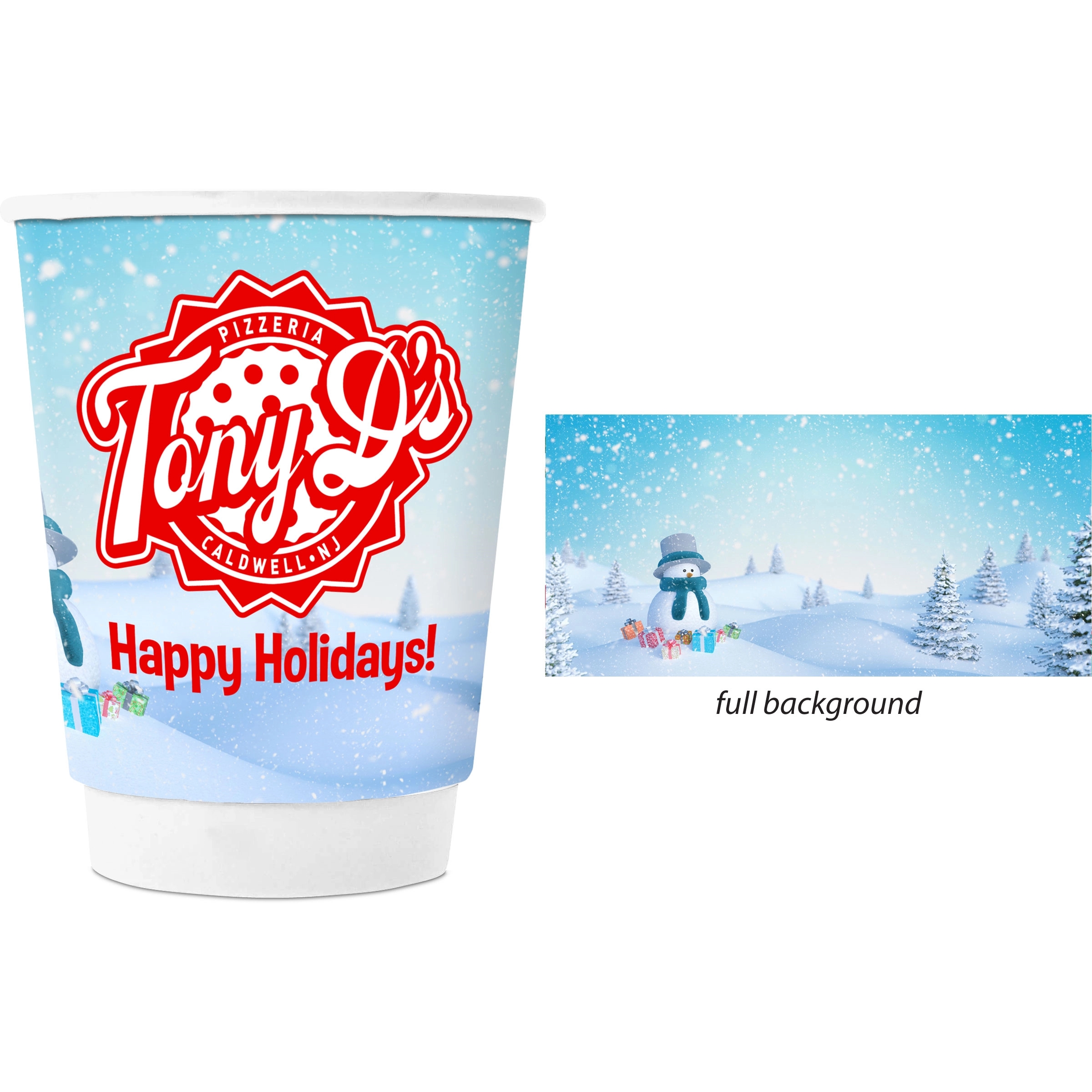 Holiday Themed 12 oz Double Wall Cup 3