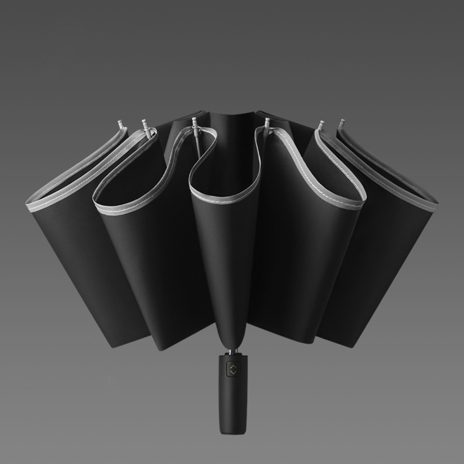 Foldable Windproof Inverted Umbrella with Reflective Strips 2