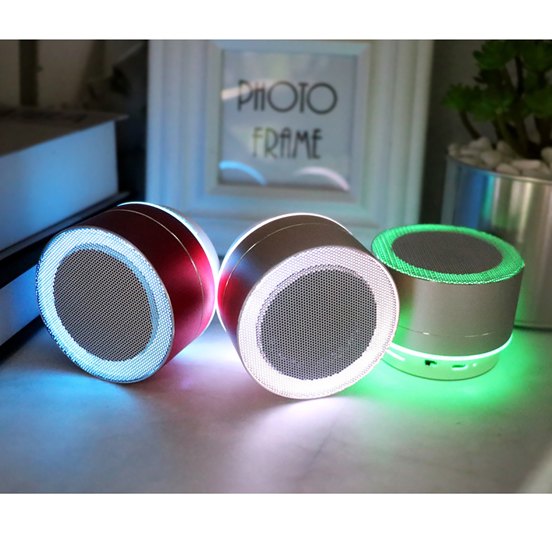 Round Mini Metal Wireless Bluetooth Speaker 5