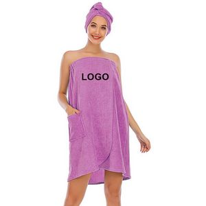 Adjustable Closure Shower Robe 2
