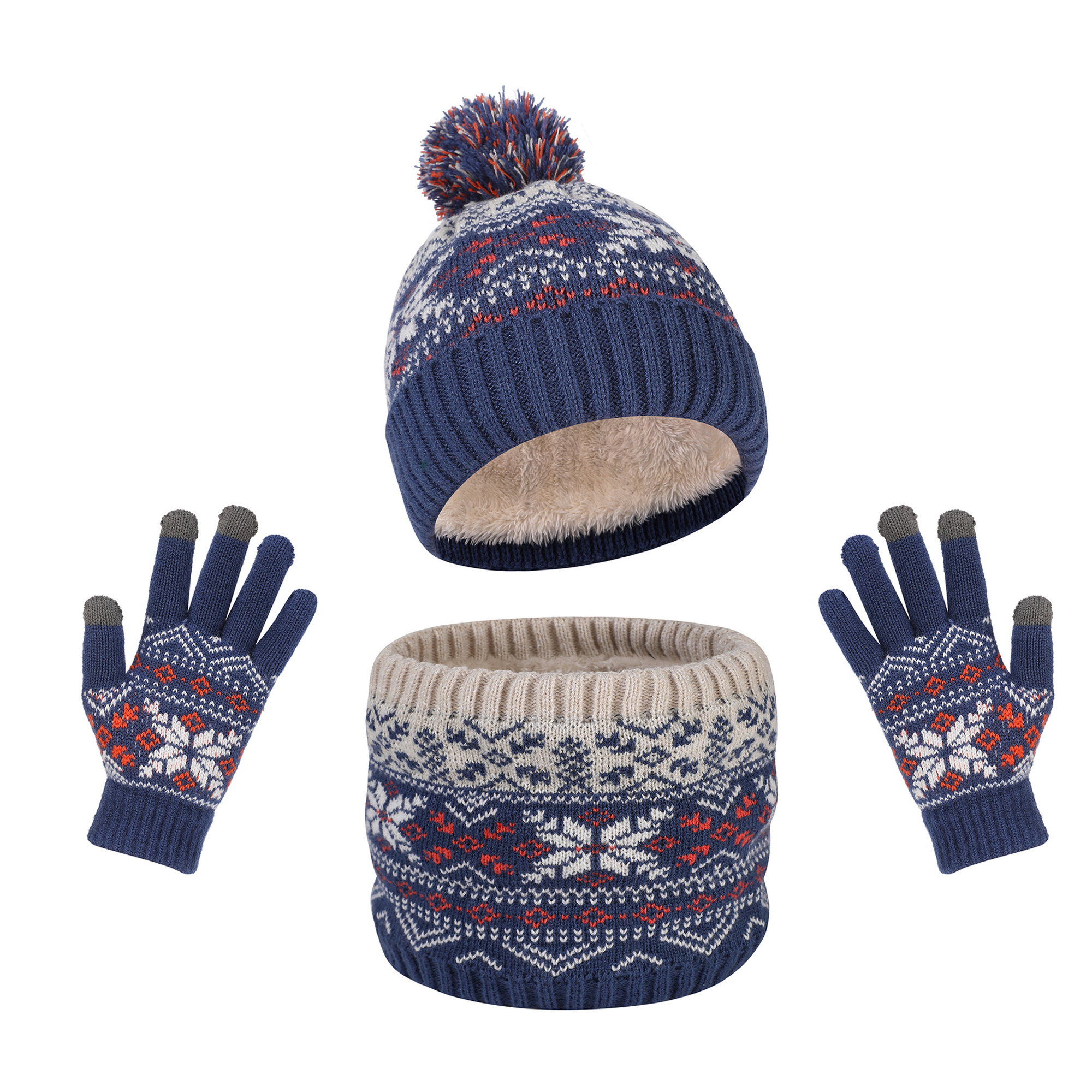 Warm Kids 3-Piece Set (Hat, Scarf, Gloves) MOQ 20 2