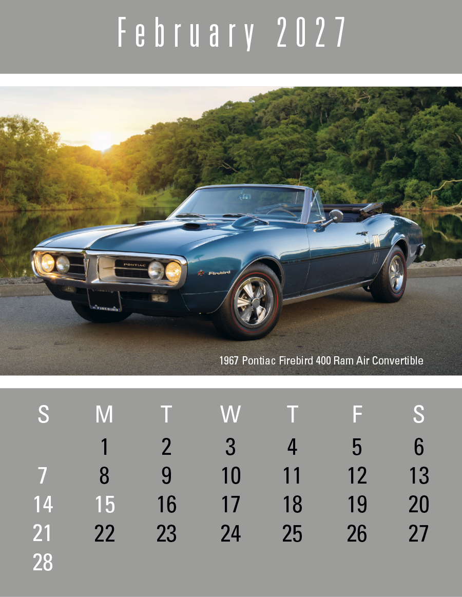 Triumph® Calendars Press-N-Stick Full-Color Header Cruisin’ Cars Calendar 37