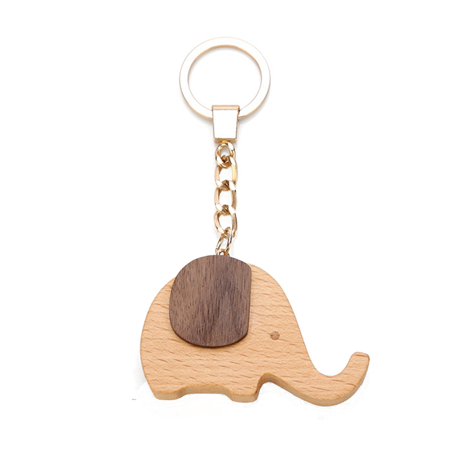 Wooden Elephant Shaped Keychain 6