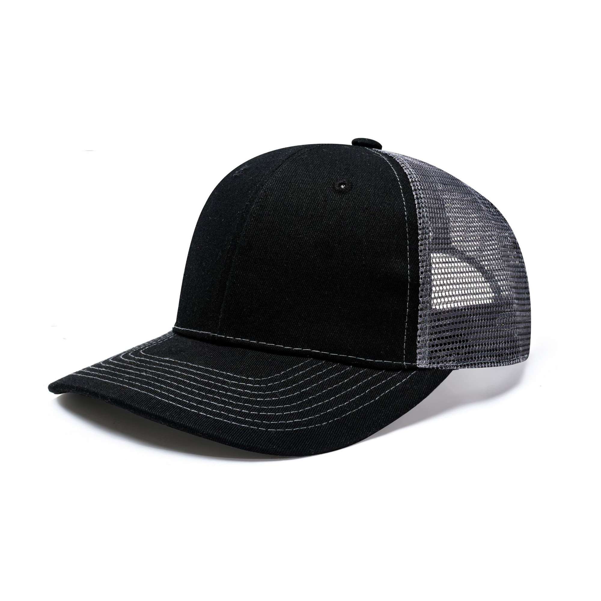 Soft Mesh Snapback Cap Poly Cotton Twill Trucker Hat MOQ50 12