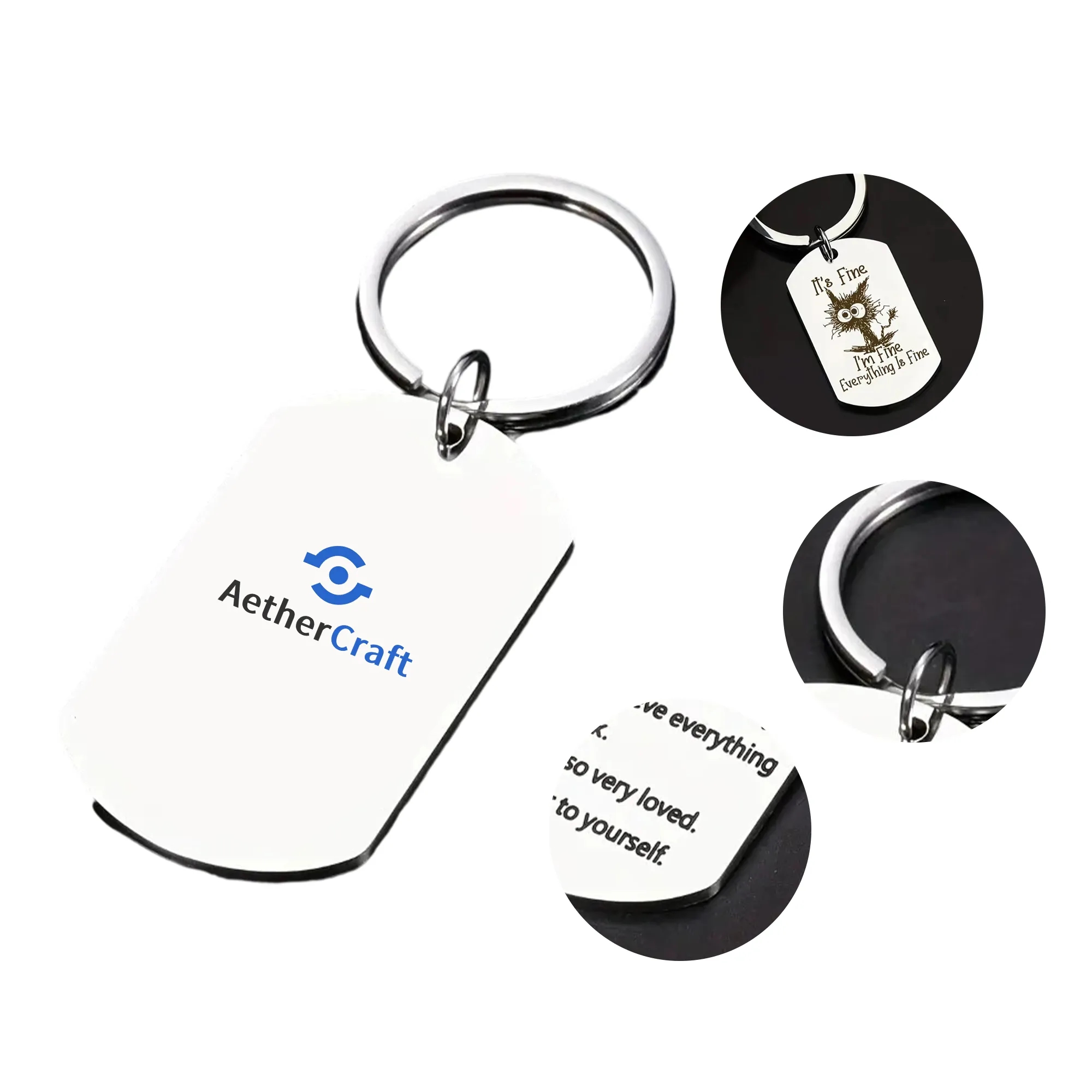 Stainless Steel Engraved Keychain for Custom Personalization 2