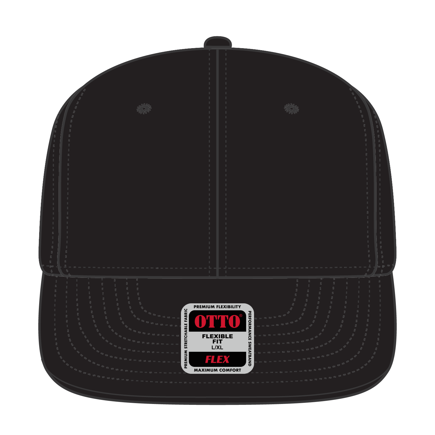 OTTO CAP® OTTO FLEX® Fitted 6 Panel Pro Style Baseball Cap 2