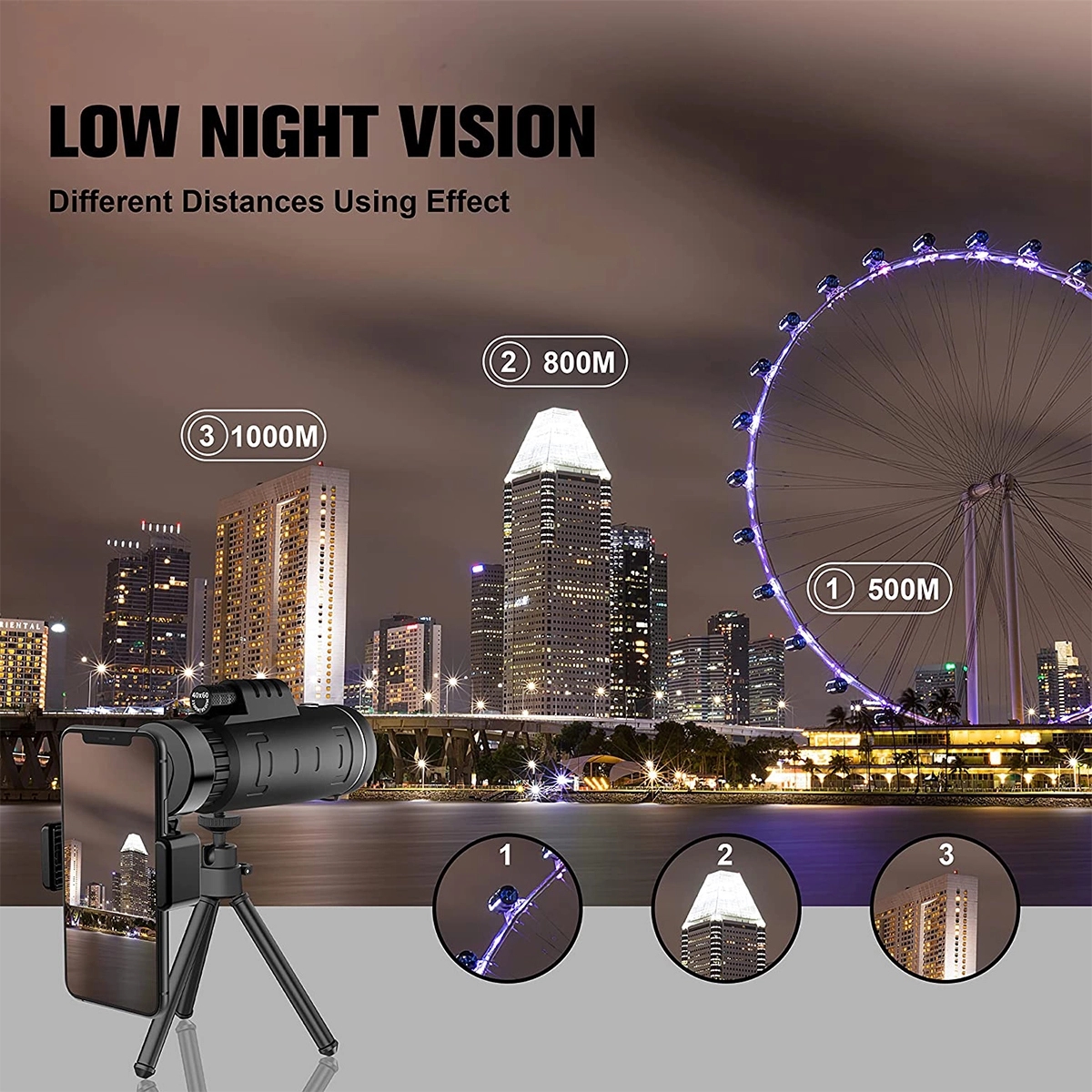 40X60High Definition Monocular Telescope 5