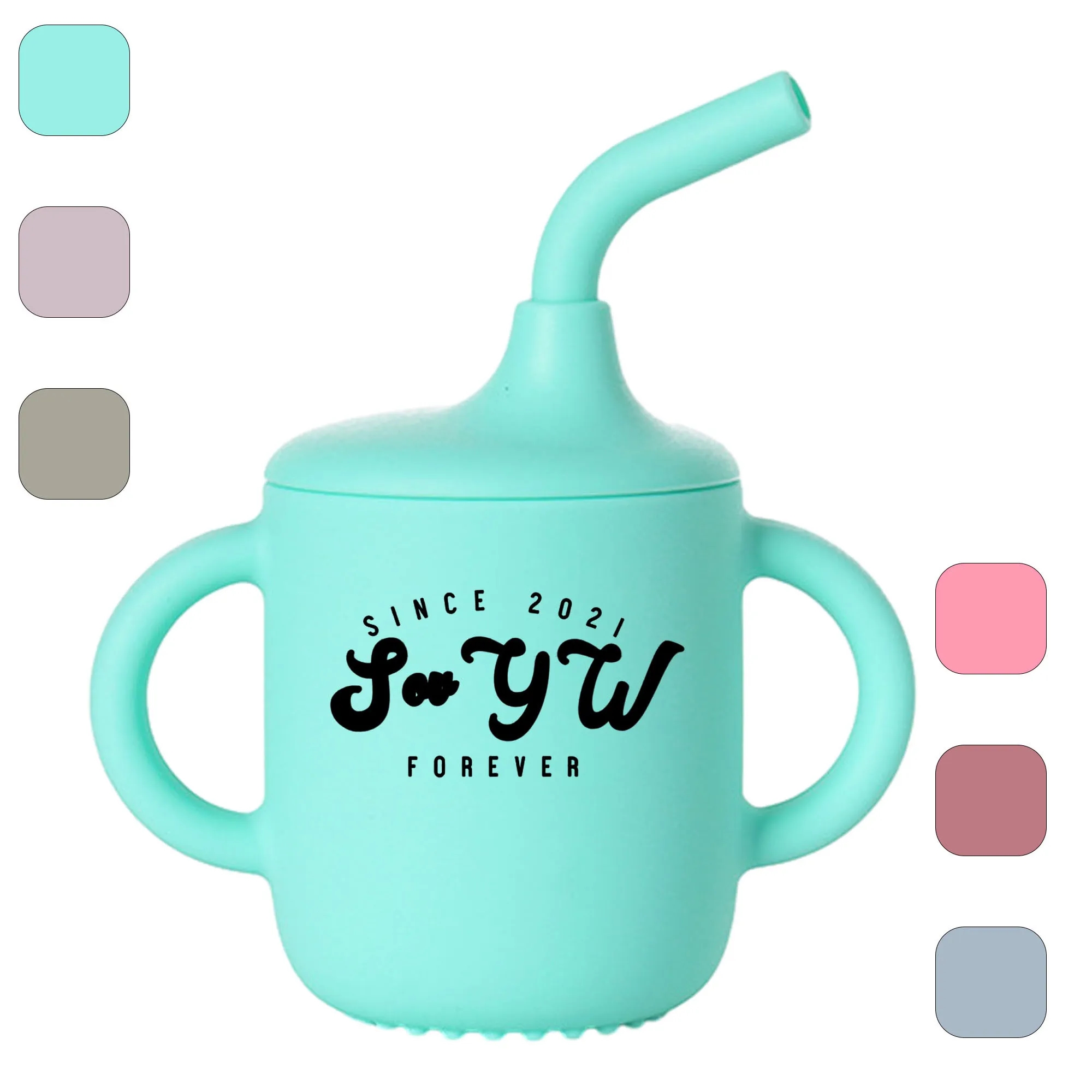 Creative Baby Food Grade Silicone Drinking Mug MOQ 100 8