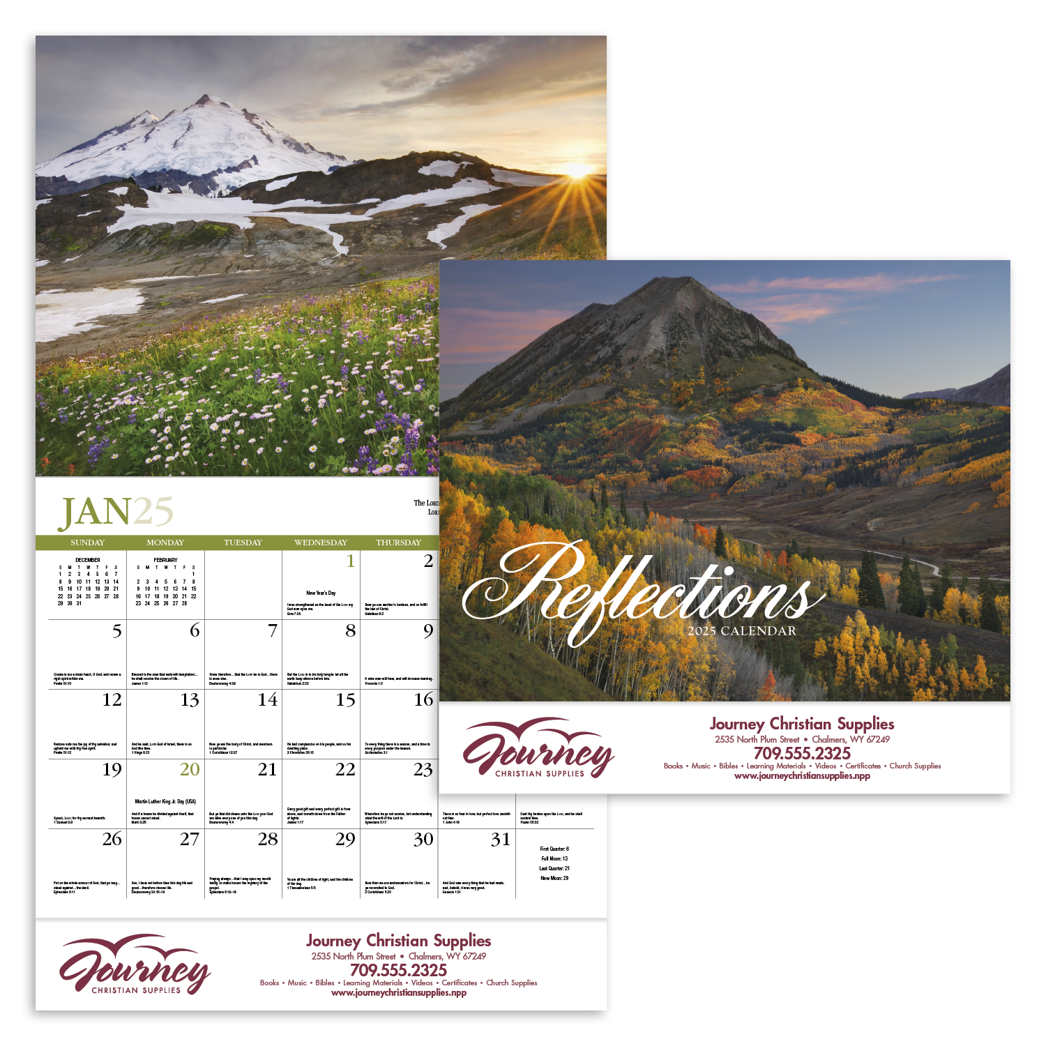 HotLine® Products Reflections (Non-Denominational) Appointment Calendar - Stapled 6