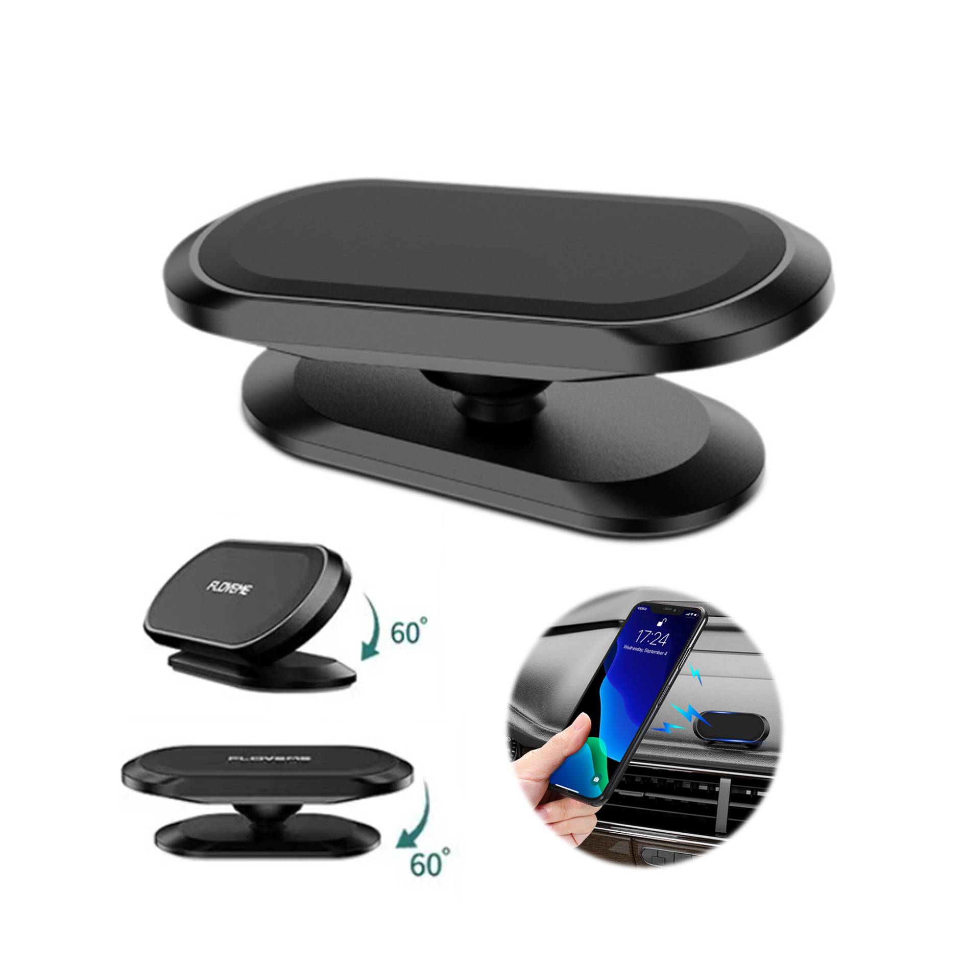Creative 360 Rotating Magnetic Car Mount Phone Holder 2
