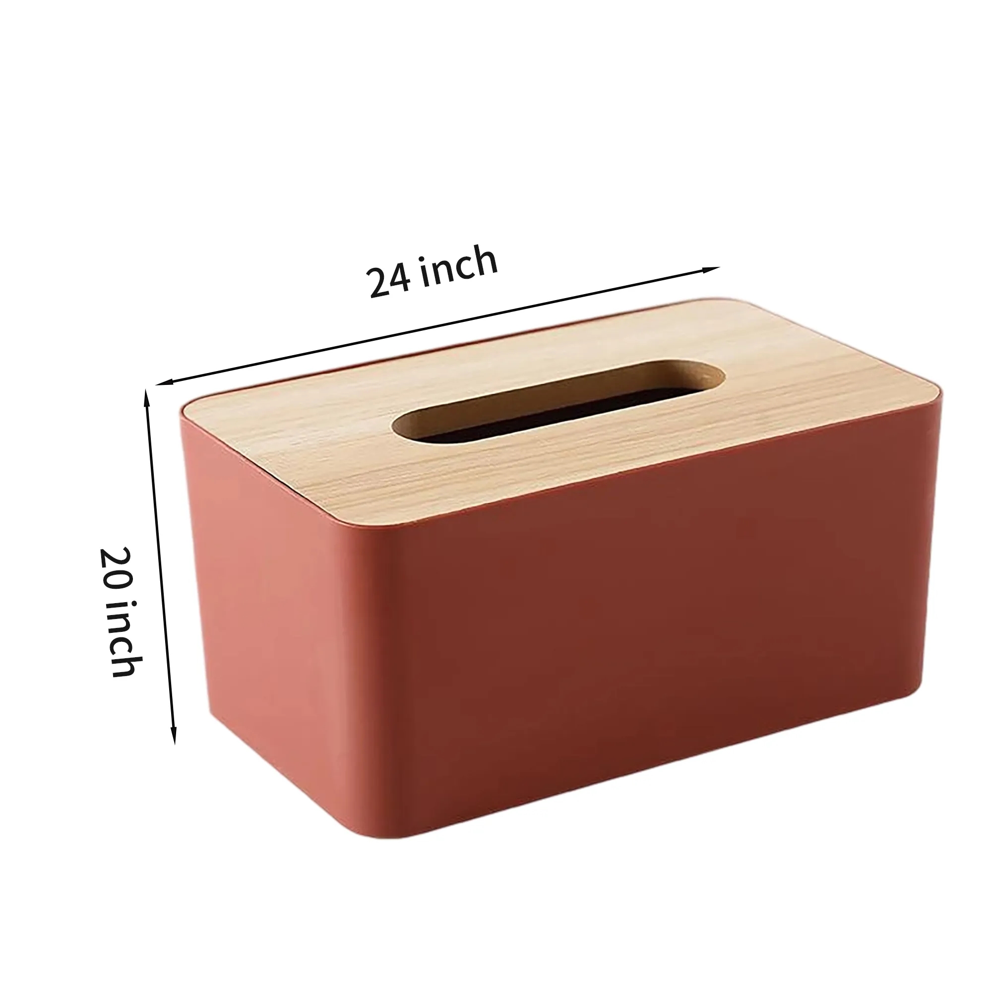 Wooden Tissue Box with Plastic Cover 6