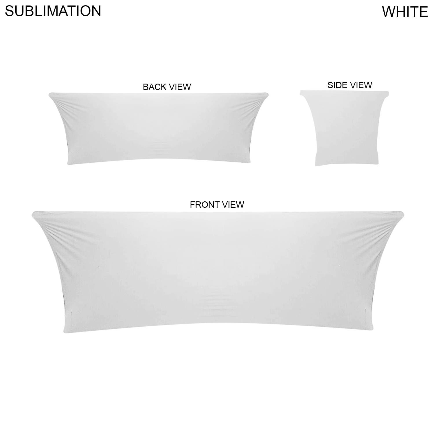 Sublimated Stretch Curved Fit Table Throw for 8ft table, 4 sided, Closed back 6