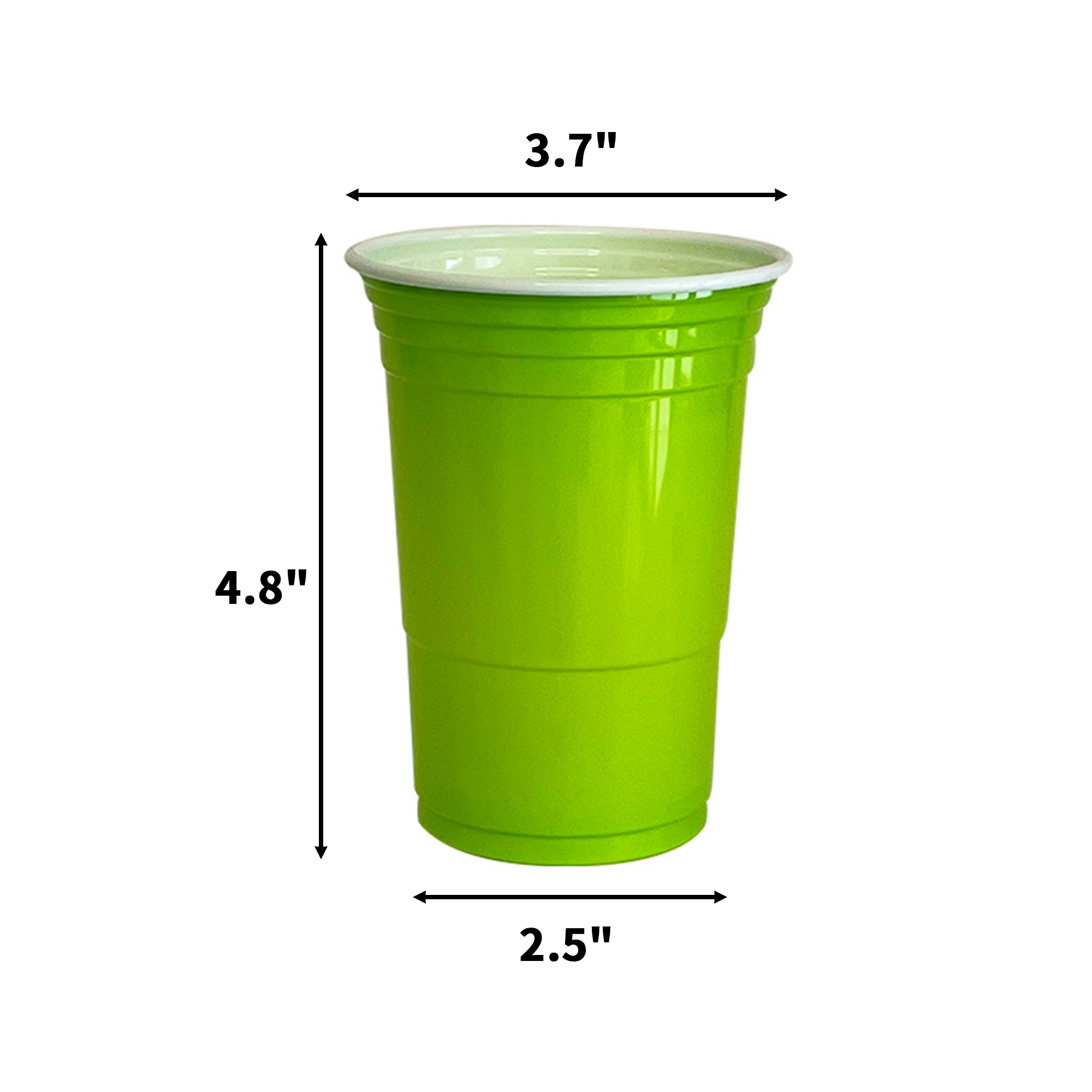 Sixteen Ounce Reusable Plastic Party Cup 8