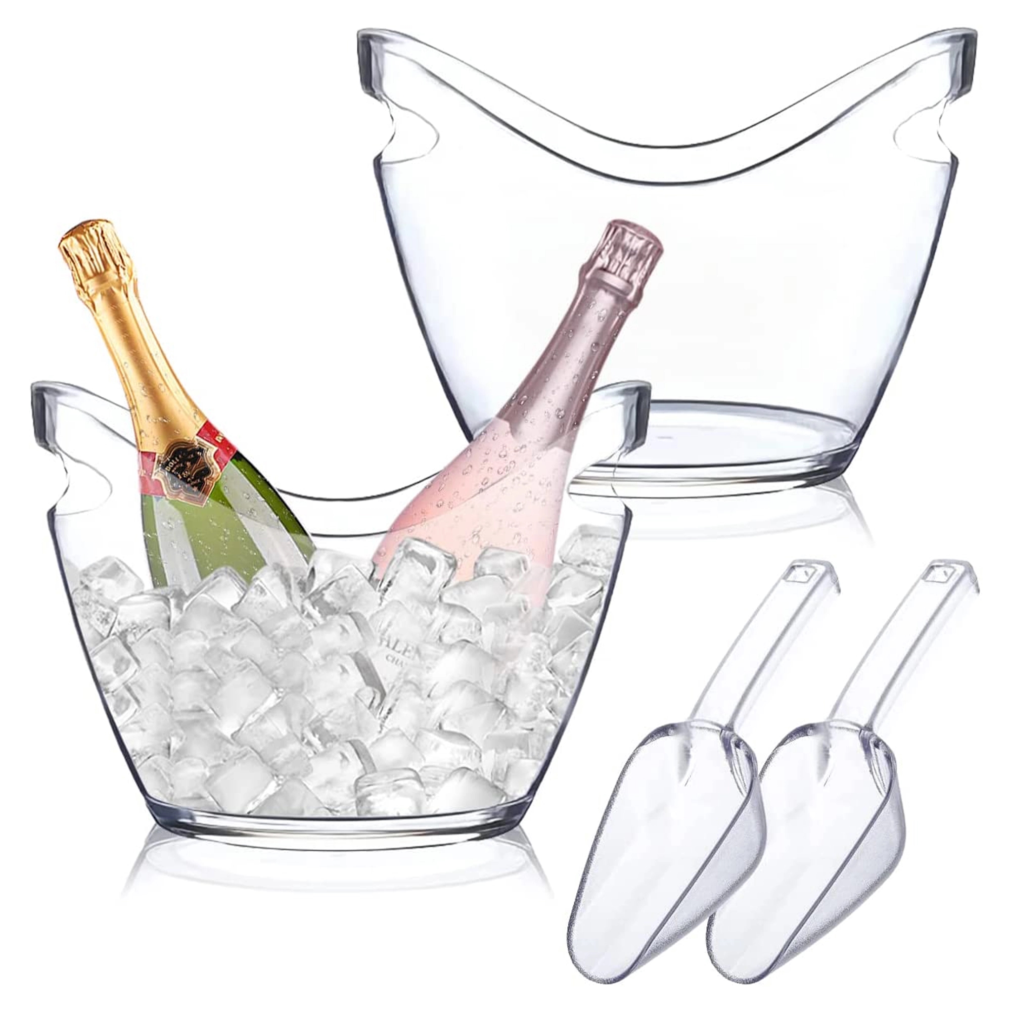 Plastic Oval Ice Buckets For Beer Bottle(Full Color)