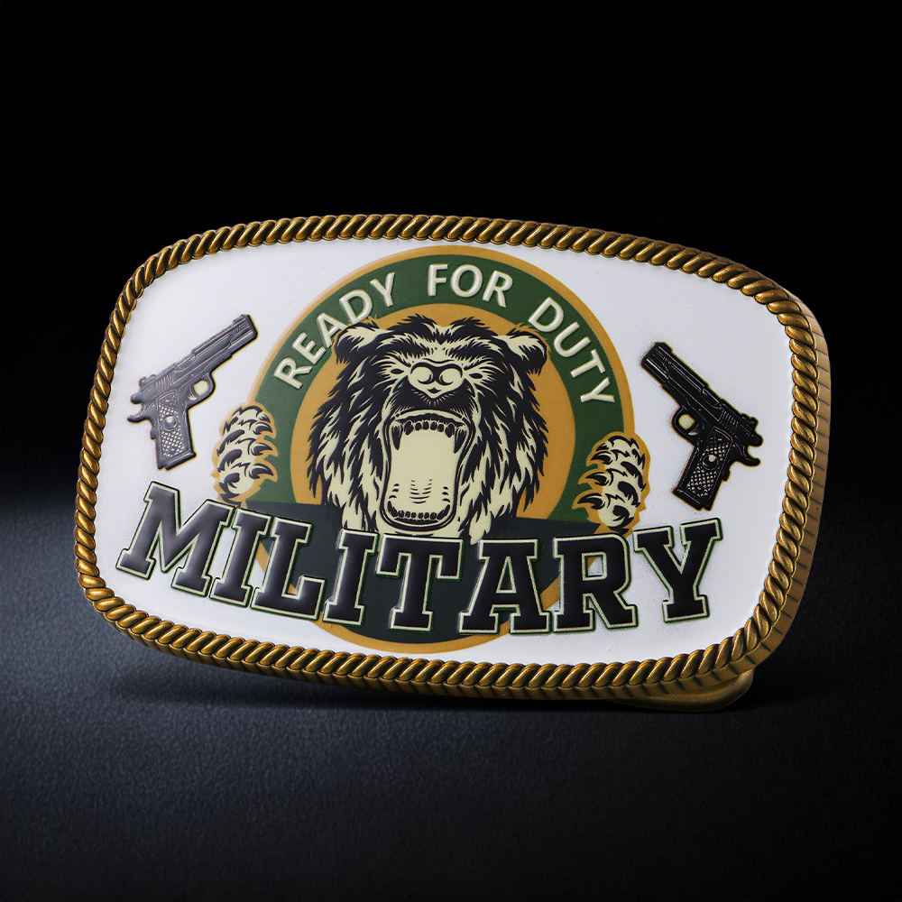 Rectangular UV Printed Belt Buckles 3.5"