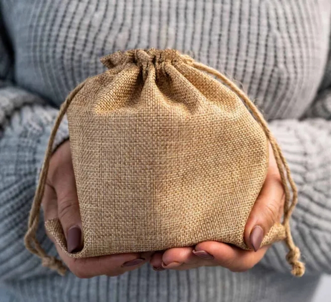 Jute Drawstring Bags - Non Printed 5