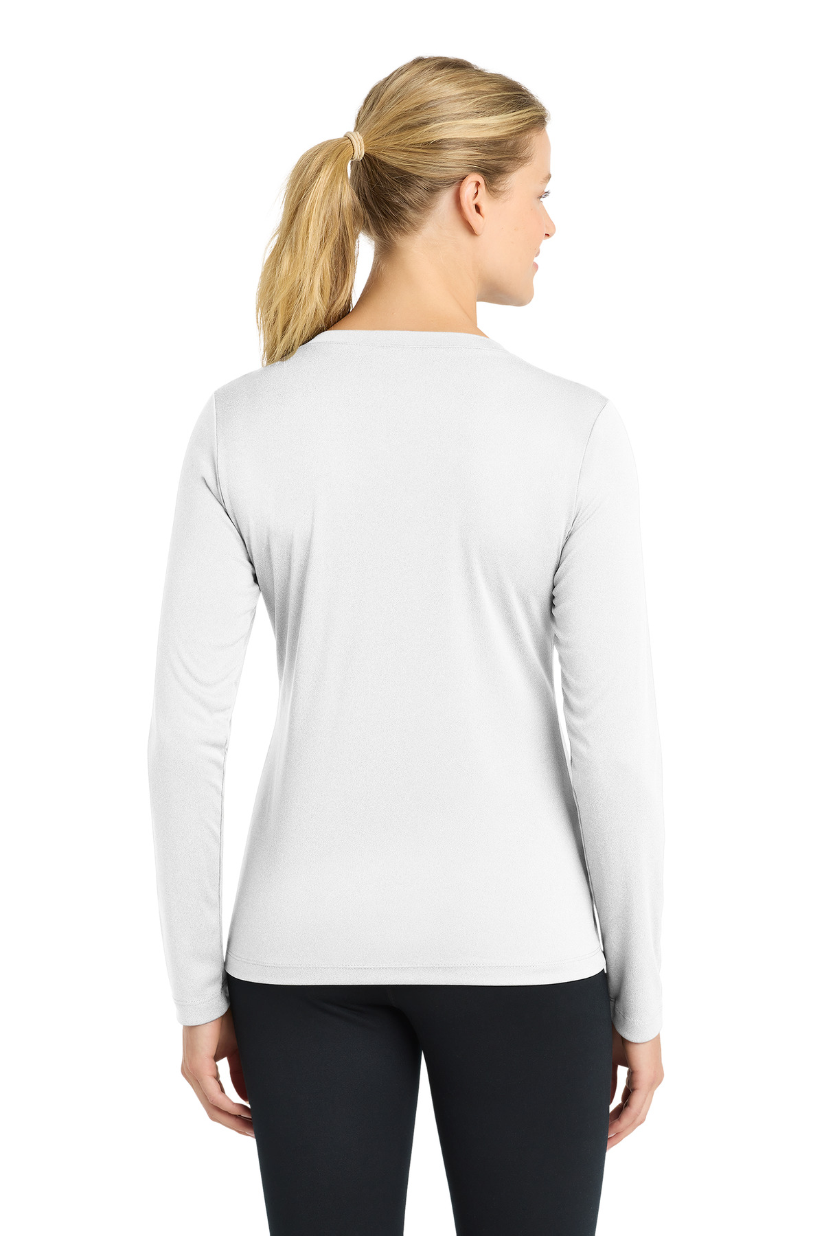 Sport-Tek Women's Long Sleeve PosiCharge Competitor V-Neck Tee. LST353LS 49