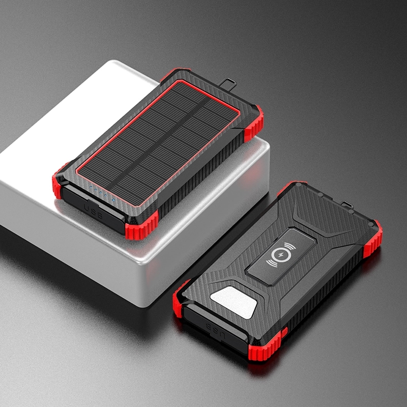 Outdoor 10000mAh Solar Power Bank Built in LED Flashlight 4