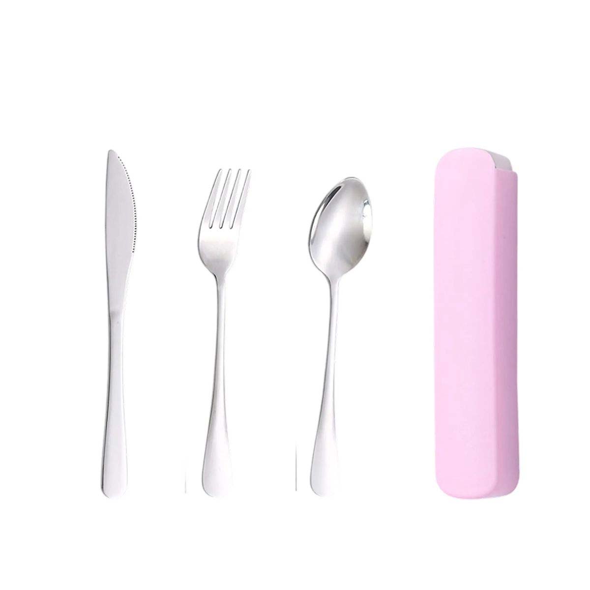 Travel Cutlery Set Stainless Steel Portable 6