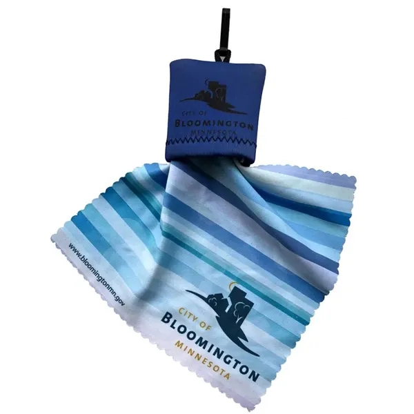 Microfiber Cleaning Cloth W/ Clip Pouch 6