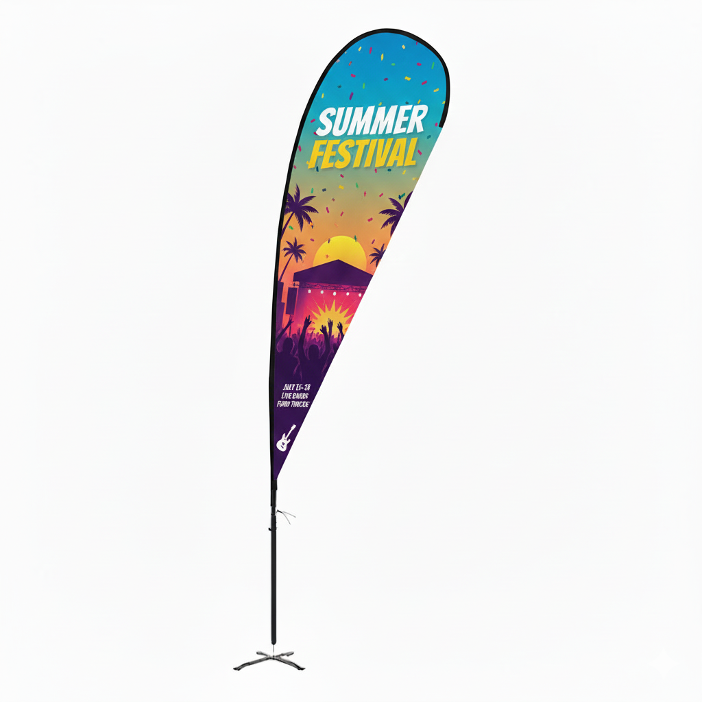 Flex Blade® LX Teardrop Banner with Pole, Double-Sided - 17.5' Event Flag 3
