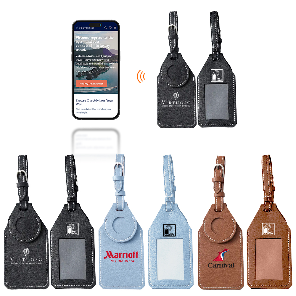 SmartTap Leather NFC & AirTag Luggage Tag 16