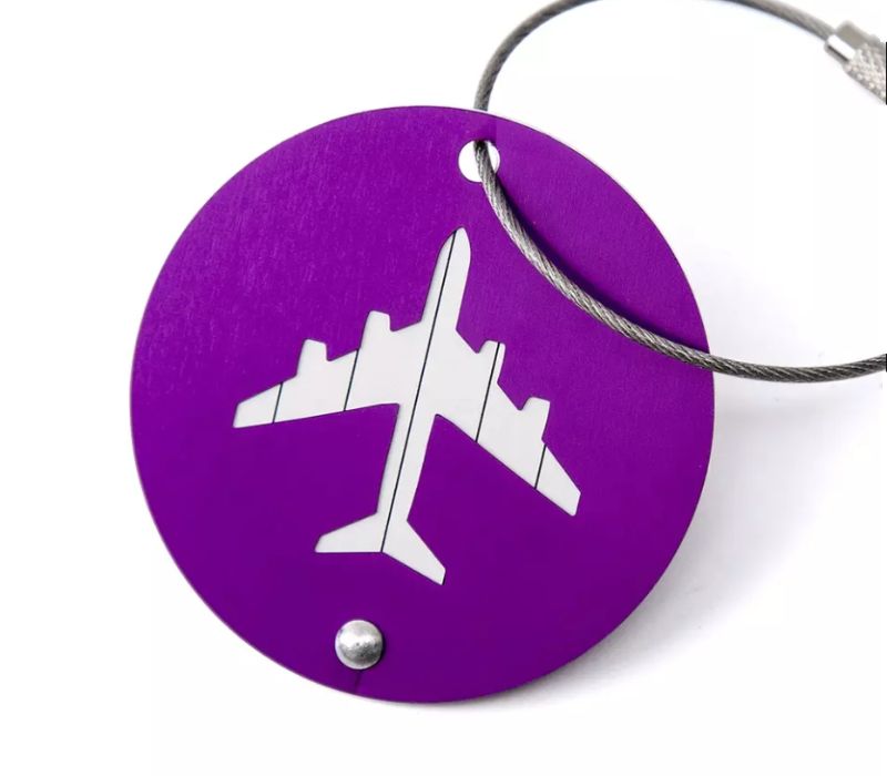 Round Aluminum Luggage Tag 6