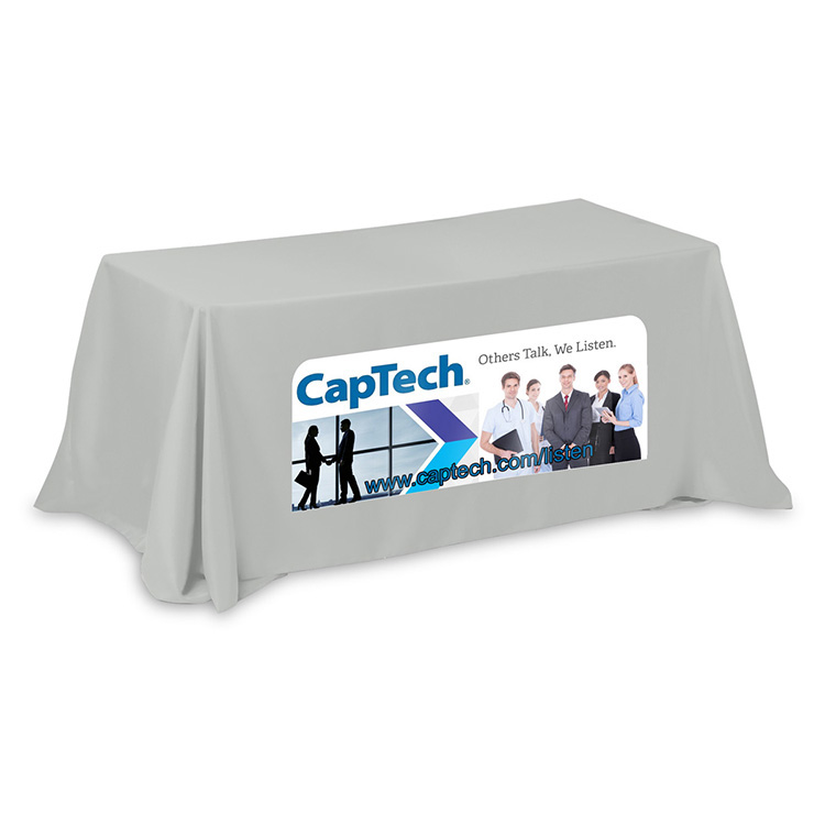 "Zenyatta Six" 4-Sided Throw Style Table Covers & Table Throws (One Color Print) / Fits 6 ft Table 34