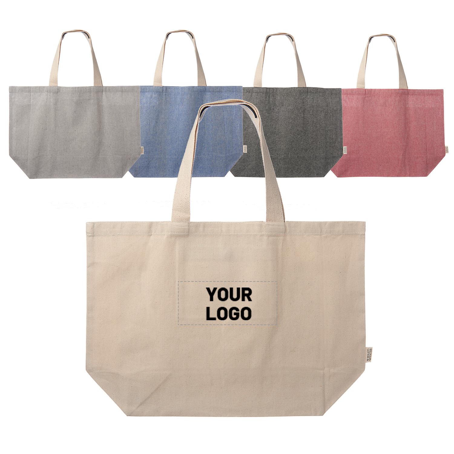 Large Eco-Friendly Tote Bag, custom tote bag with logo imprint 4