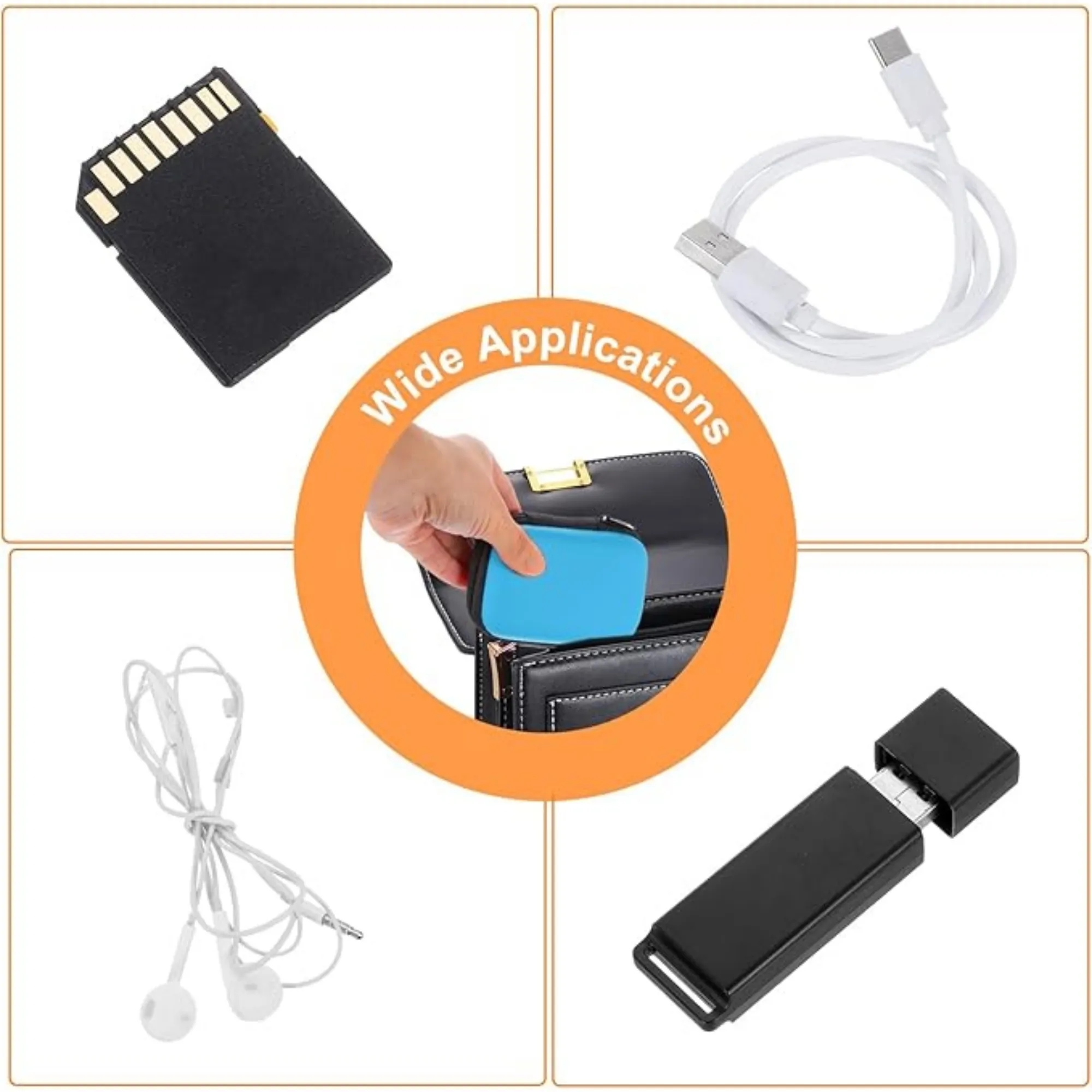 MOQ Portable EVA Earphone Case with Mesh Pocket Organizer 3