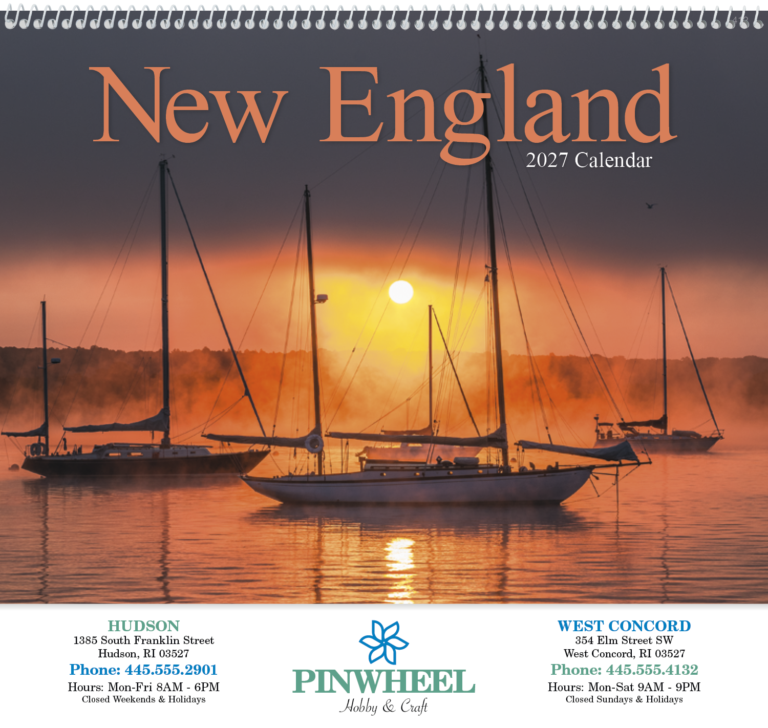HotLine® Products New England Appointment Calendar - Spiral 58