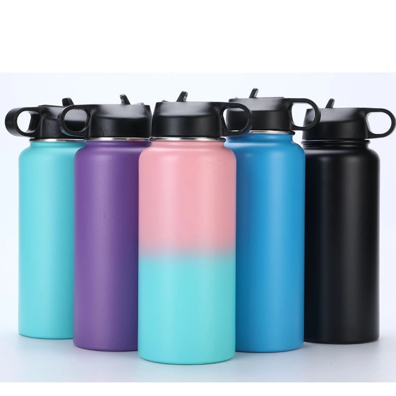 32oz Stainless Steel Vacuum Insulated Thermos Flask, custom water bottle with logo imprint 5