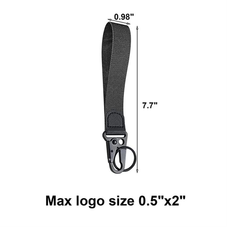 Customizable Embroidered Wristlet Lanyard Keychain 2