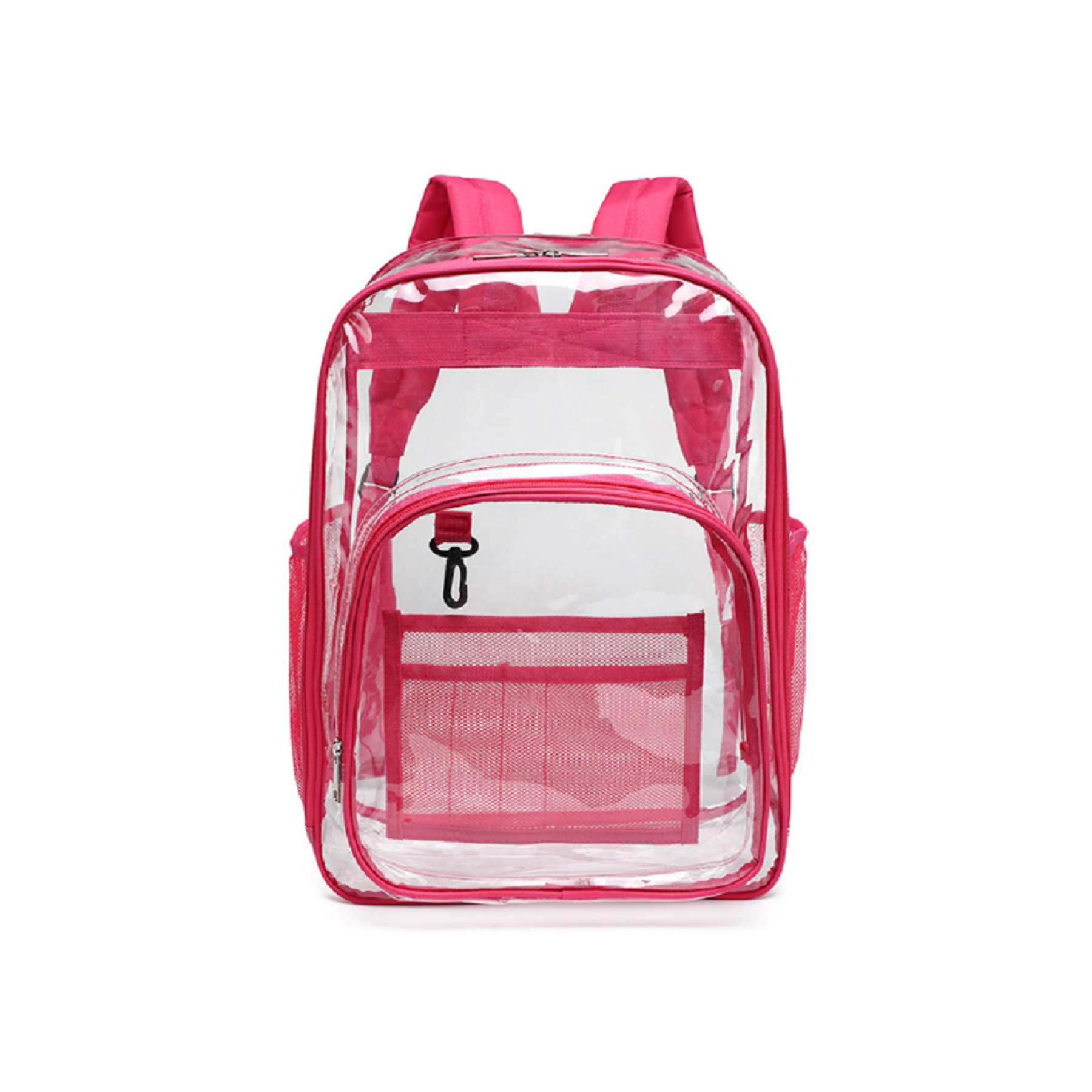 Heavy Duty Clear PVC Backpack With Side Pocket 4