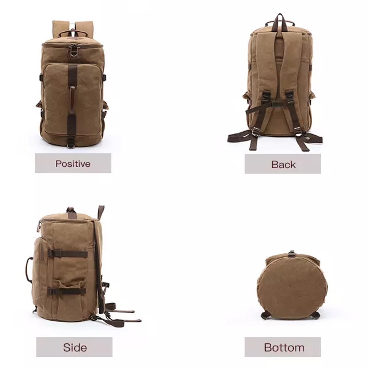 3-In-1 Canvas Travel Duffle Bag 4