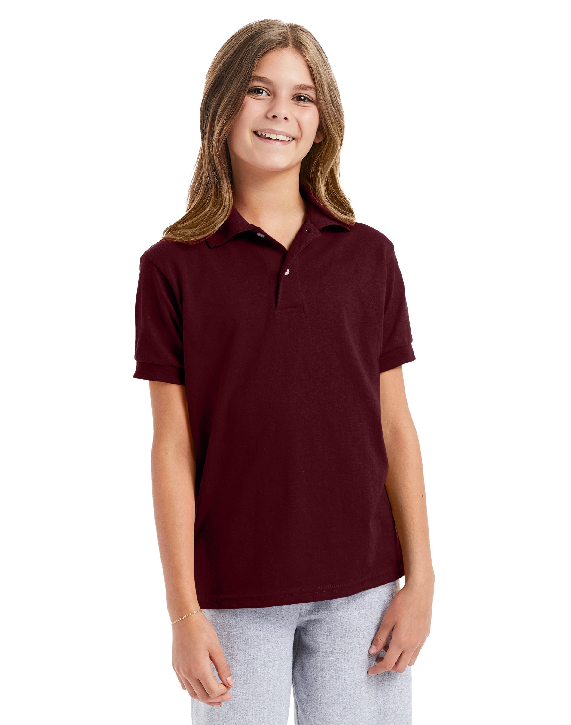 Hanes EcoSmart Jersey Polo Shirt 1
