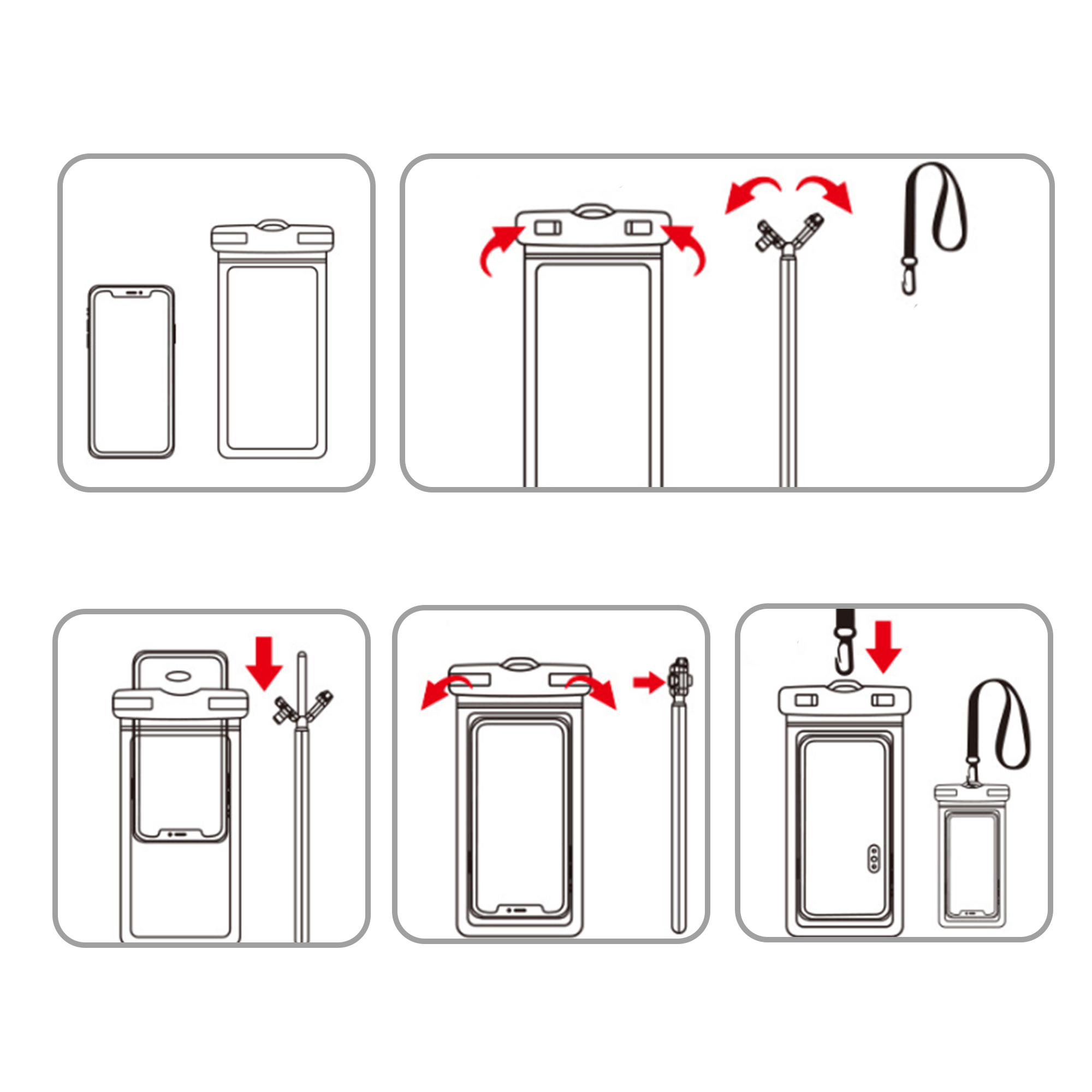Universal Waterproof Phone Pouch Touchscreen Compatible 2