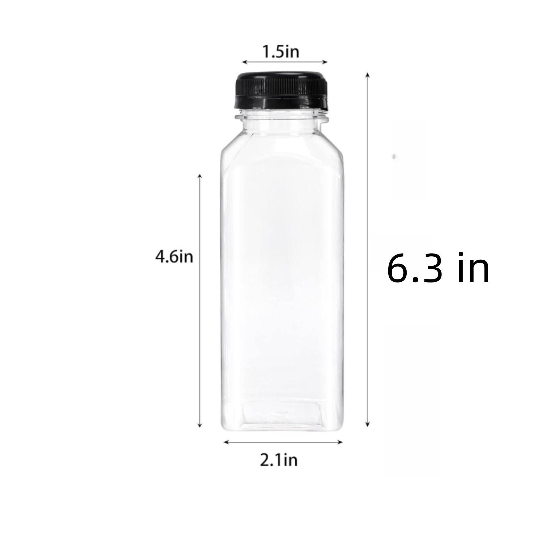 12oz Empty Plastic Juice Bottles with Caps 2