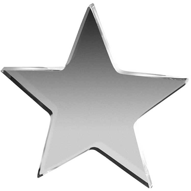 Clear Star Paper Weight (5"x 5"x 3/8") Laser Engraved 2