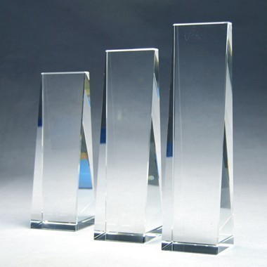 Up-Right Standing Crystal Trophy - Med Size 2