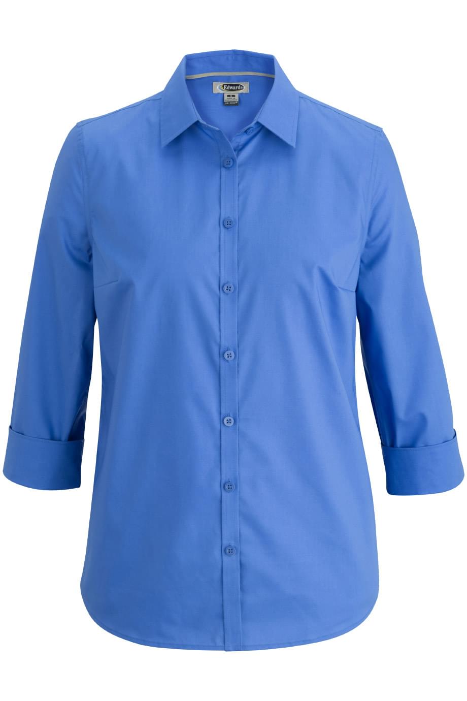 Ladies 3/4 Sleeve Stretch Broadcloth Shirt 5