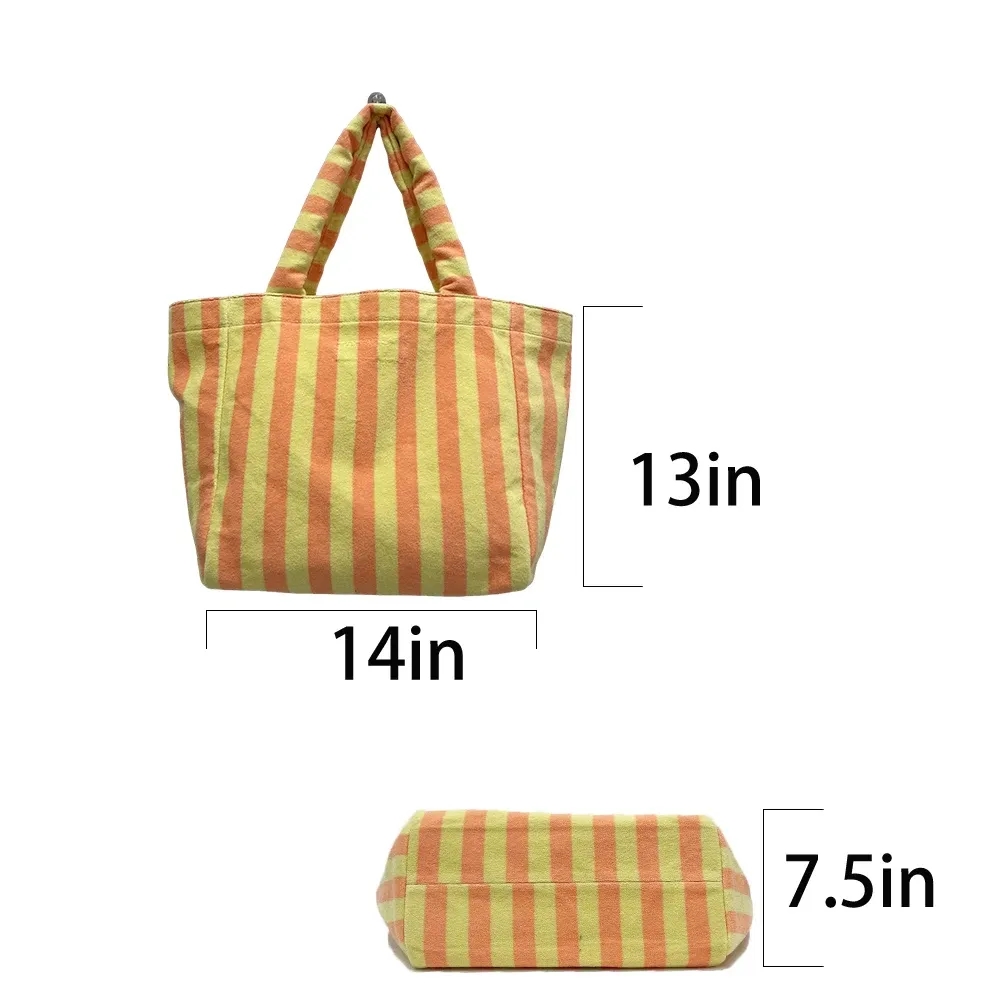 Custom Terry Tote Bag Large, custom tote bag with logo imprint 7