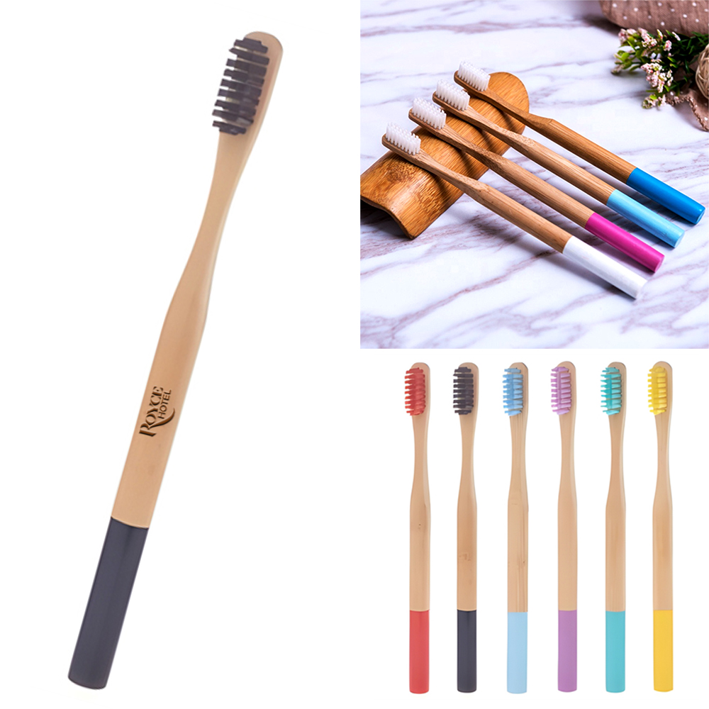 Round Handle Bamboo Toothbrush For Adult 2