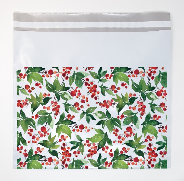 Holly Seasonal Predesigned Poly Mailer (14" x 12") 2
