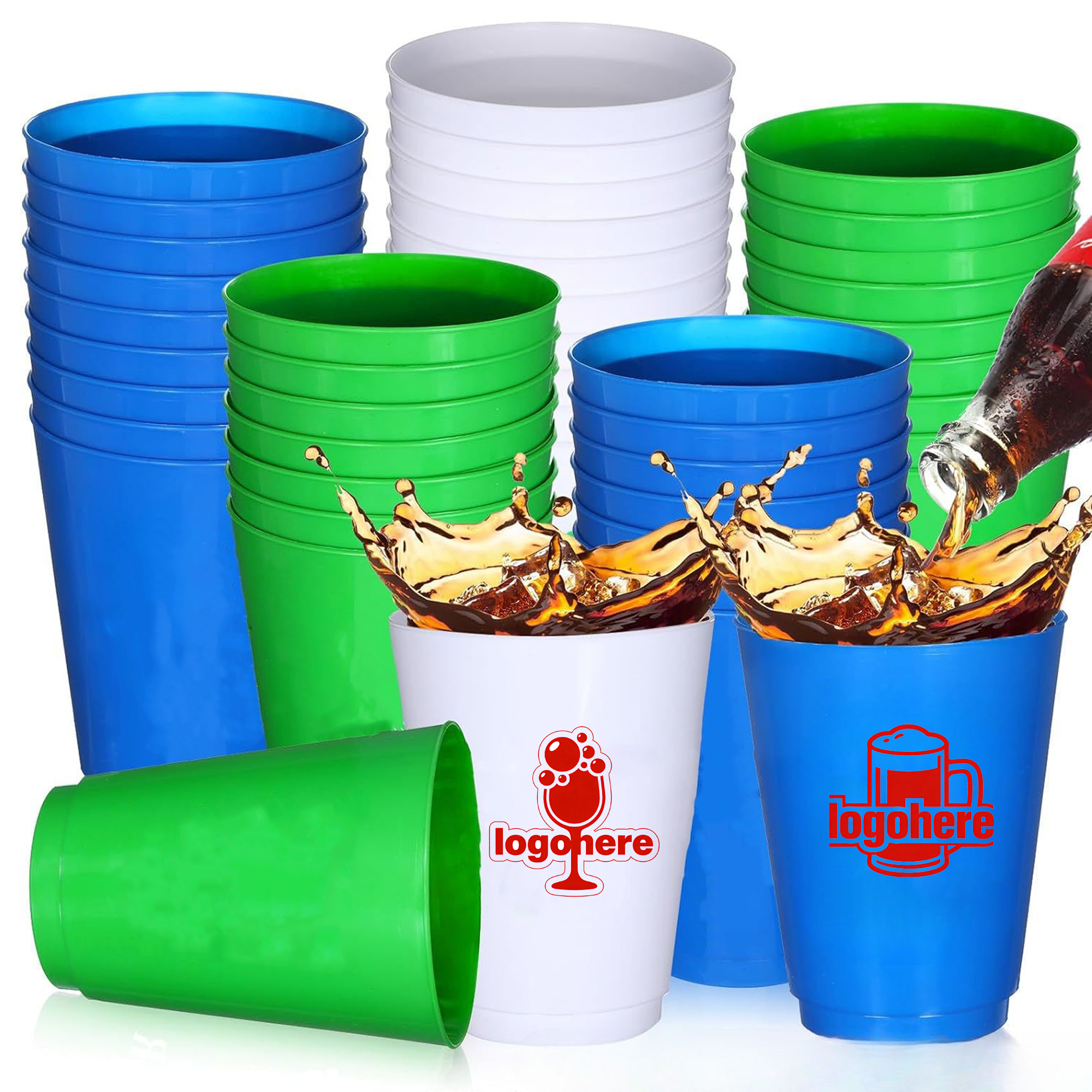Personalized 16oz Square Stadium Cups 2