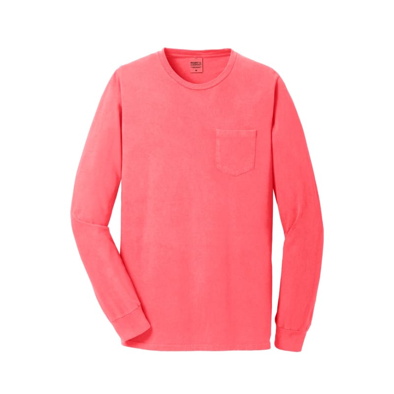 Port & Company Beach Wash Garment-Dyed Long Sleeve Pocket Tee 20