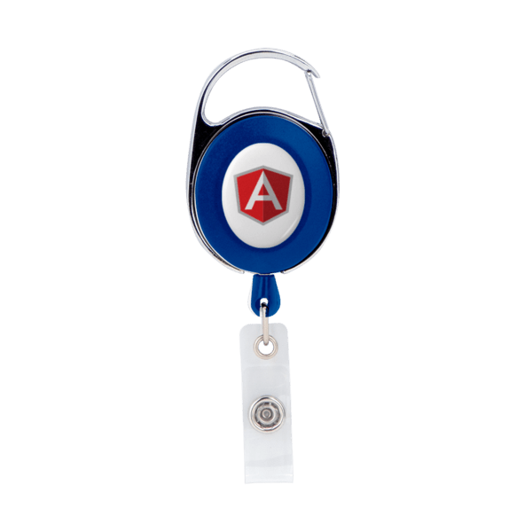 Oval Metal Retractable Badge Reel with Carabiner 16