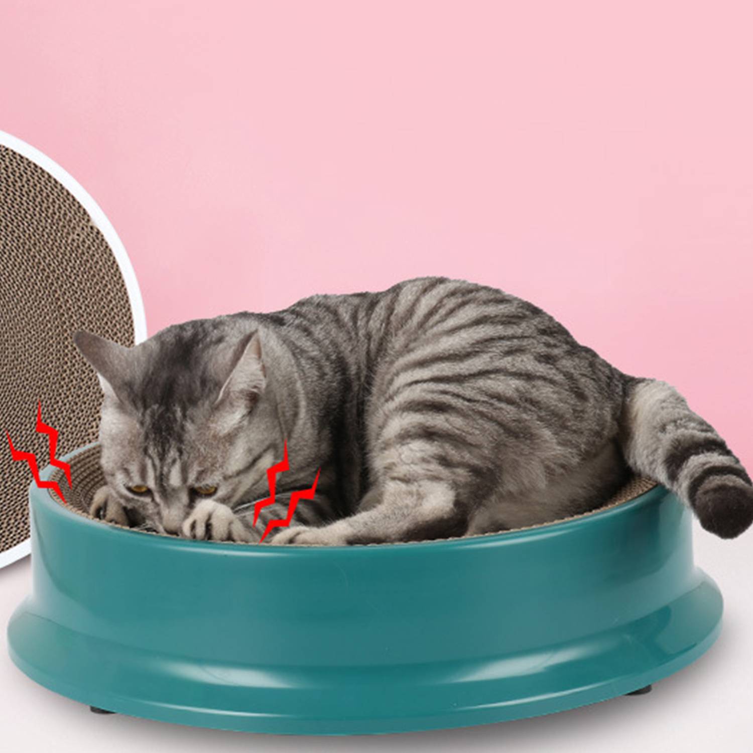 Round Cat Scraper Litter 11