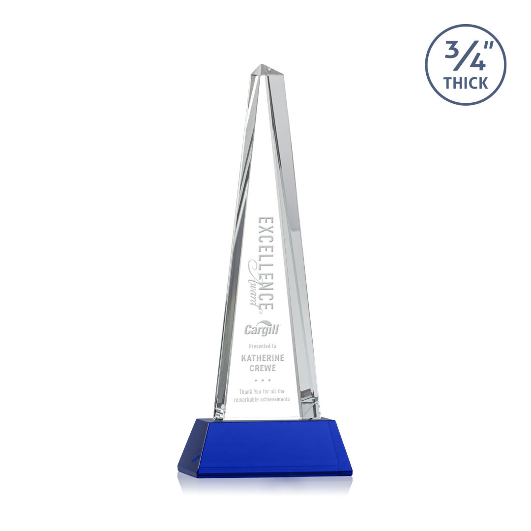 Majestic Tower Award on Newhaven Base - Blue 3